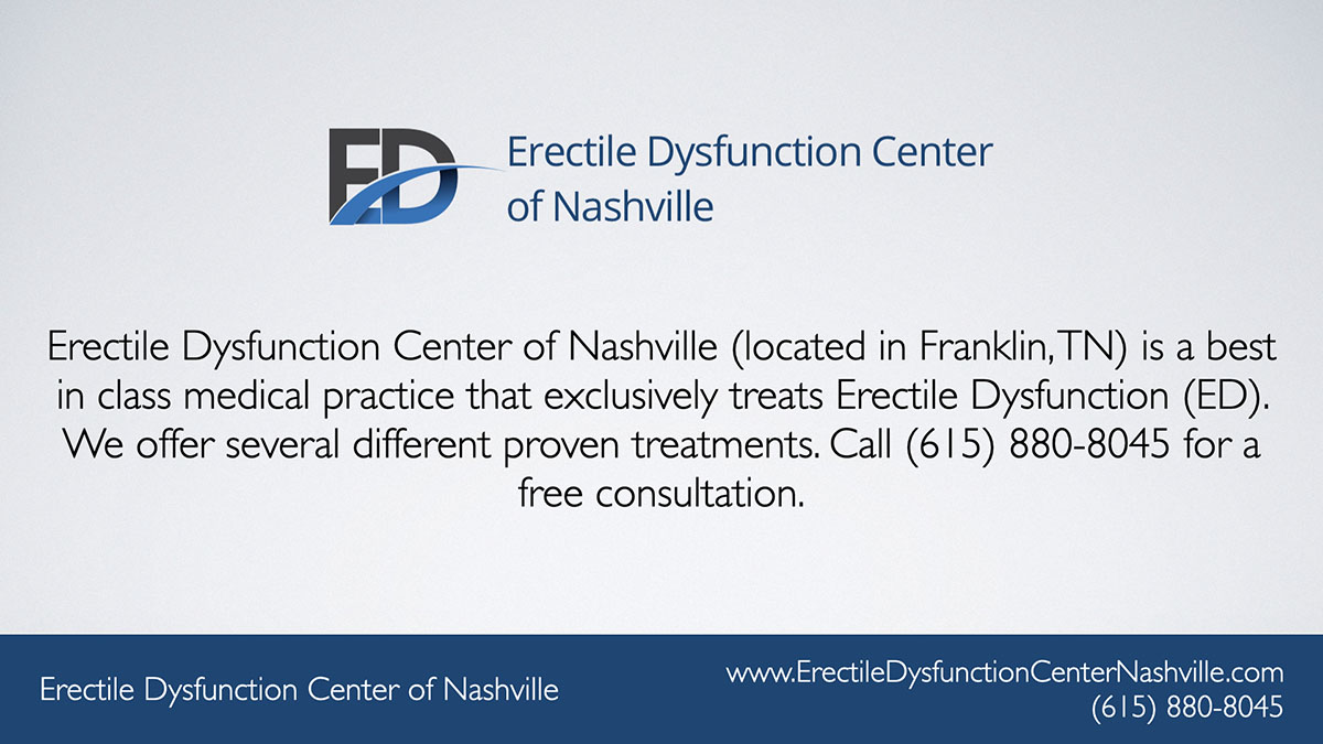 Erectile Dysfunction Center of Nashville Free Consults